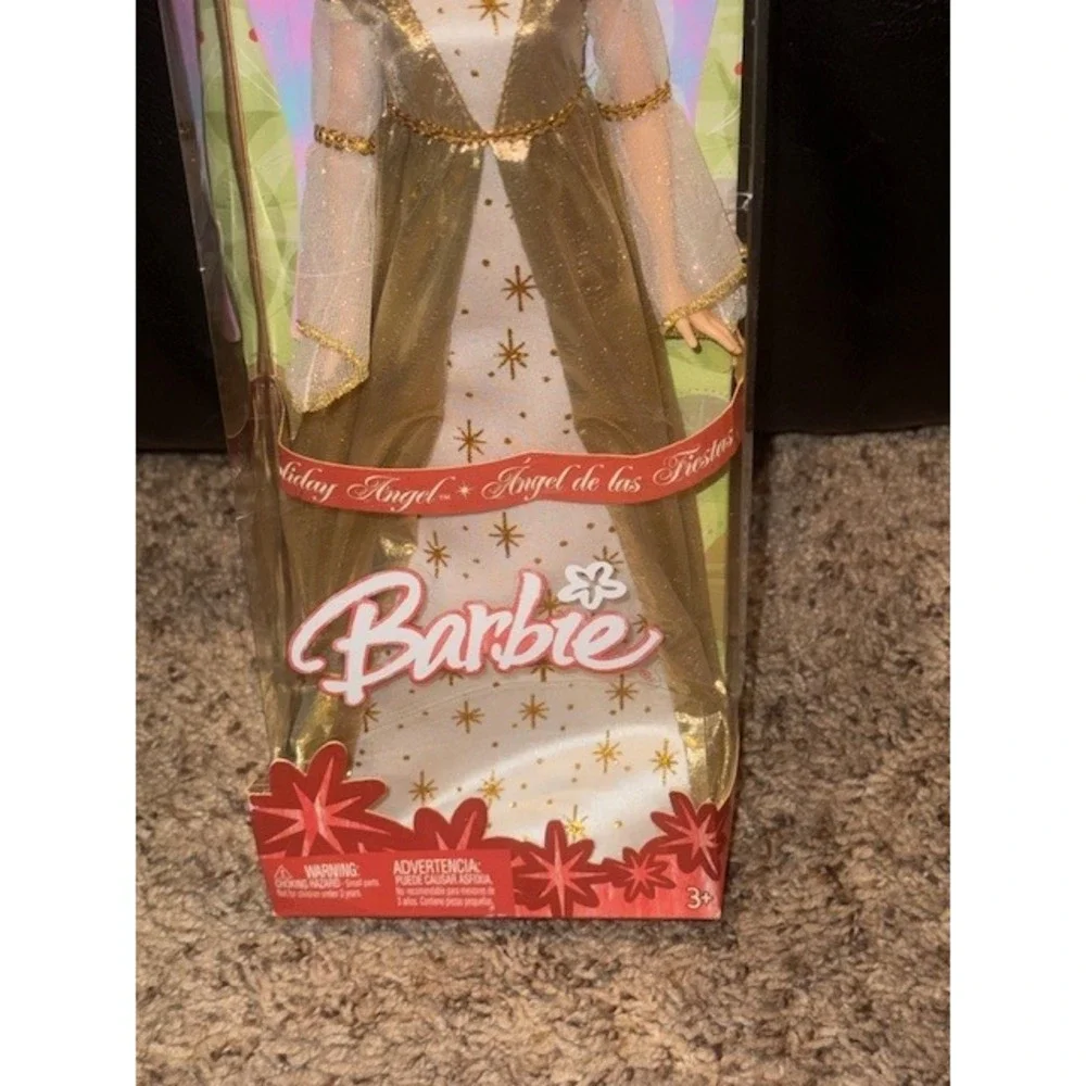 Holiday Angel Barbie Doll Angel de las Fiestas Blonde Hair in Box 2001 NRFB - Picture 3 of 9